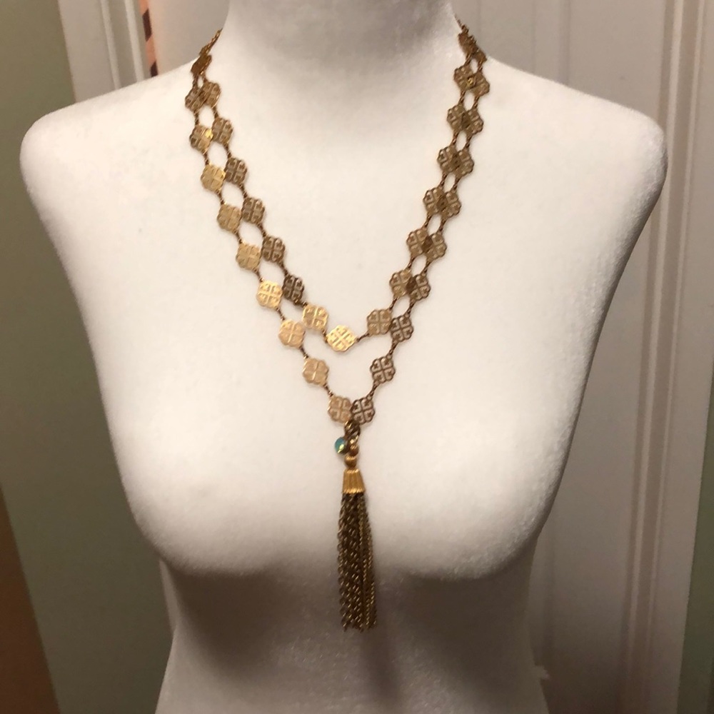 Boho style necklace w/adjustable link